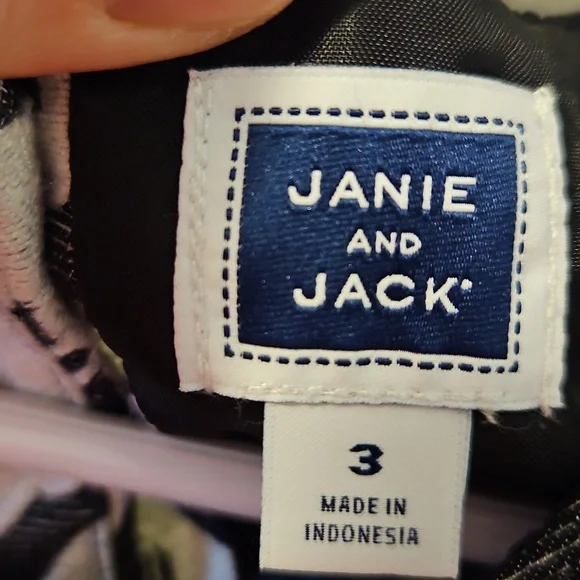 Janie and Jack Girls 3T Black & White Floral Jacquard Formal Dress - EUC - Picture 2 of 6